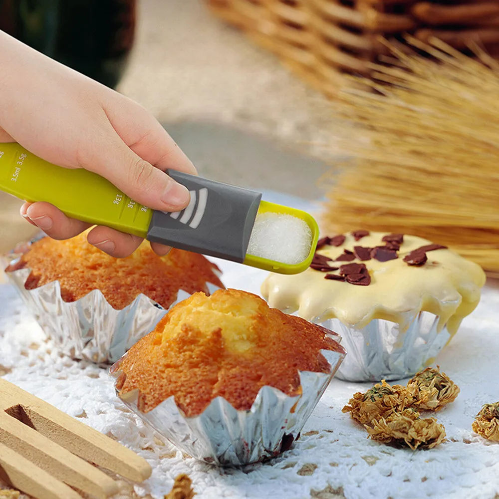 Creative Double-headed Nine-speed Adjustable Kitchen Measuring Spoon Baking Measuring Spoon with Scale Milk Powder Spoon Coffee
Creative Double-headed Nine-speed Adjustable Kitchen Measuring Spoon Baking Measuring Spoon with Scale Milk Powder Spoon Coffee