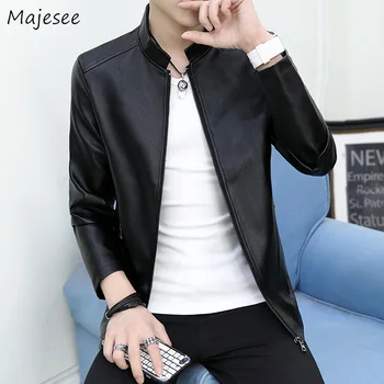 Jacket Men Black Leather Coat Long Sleeve Zipper Plus Size Mens Jackets and Coats Korean Style All Match Hot Sale Comfortable
Jacket Men Black Leather Coat Long Sleeve Zipper Plus Size Mens Jackets and Coats Korean Style All Match Hot Sale Comfortable