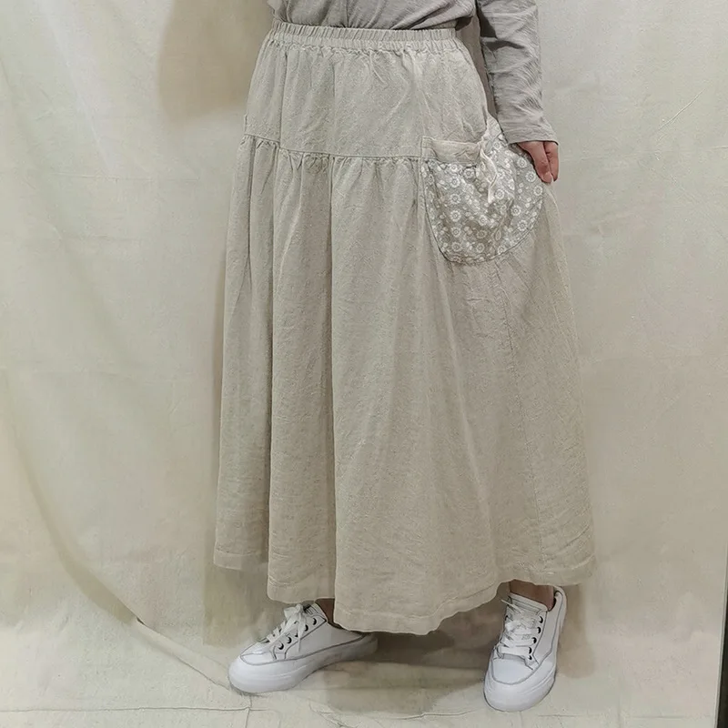 A Few Slices of Cotton Linen WOMEN'S Dress A- line Skirt 2020 Spring New Style Japanese-style Mori Girl Loose And Plus-sized Hig
A Few Slices of Cotton Linen WOMEN'S Dress A- line Skirt 2020 Spring New Style Japanese-style Mori Girl Loose And Plus-sized Hig