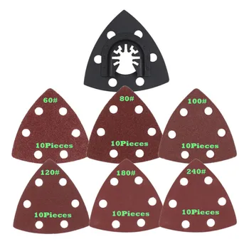 61Pc Sanding Pad Sandpaper Disc 60/80/100/120/180/240Grit Oscillating Multi Tool For Grinding Hardwood Plywood
61Pc Sanding Pad Sandpaper Disc 60/80/100/120/180/240Grit Oscillating Multi Tool For Grinding Hardwood Plywood