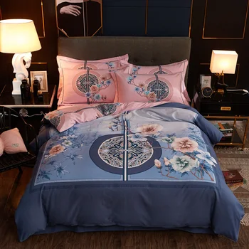 Brushed Coton Heavyweigh Warm Bedding Chinoiserie Blossom print Navy Blue Duvet Quilt Cover Bed sheet set Bedlinen Pillowcases 
Brushed Coton Heavyweigh Warm Bedding Chinoiserie Blossom print Navy Blue Duvet Quilt Cover Bed sheet set Bedlinen Pillowcases