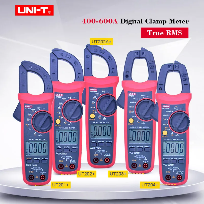 True RMS Digital Clamp Meter AC DC voltage AC current tester UNI-T UT201+ UT202+ UT202A+ UT203+ UT204+ Diode Continuity test NCV
True RMS Digital Clamp Meter AC DC voltage AC current tester UNI-T UT201+ UT202+ UT202A+ UT203+ UT204+ Diode Continuity test NCV