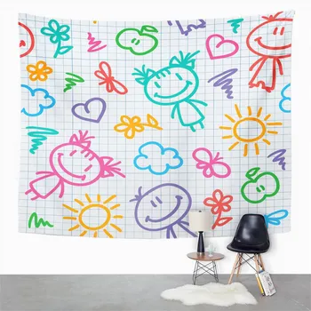 Sketch Tapestry Hand Drawn Kids And Summer Symbols Home Dorm Decor Large Tapestry Wall Hanging Blanket For Living Room Bedroom
Sketch Tapestry Hand Drawn Kids And Summer Symbols Home Dorm Decor Large Tapestry Wall Hanging Blanket For Living Room Bedroom