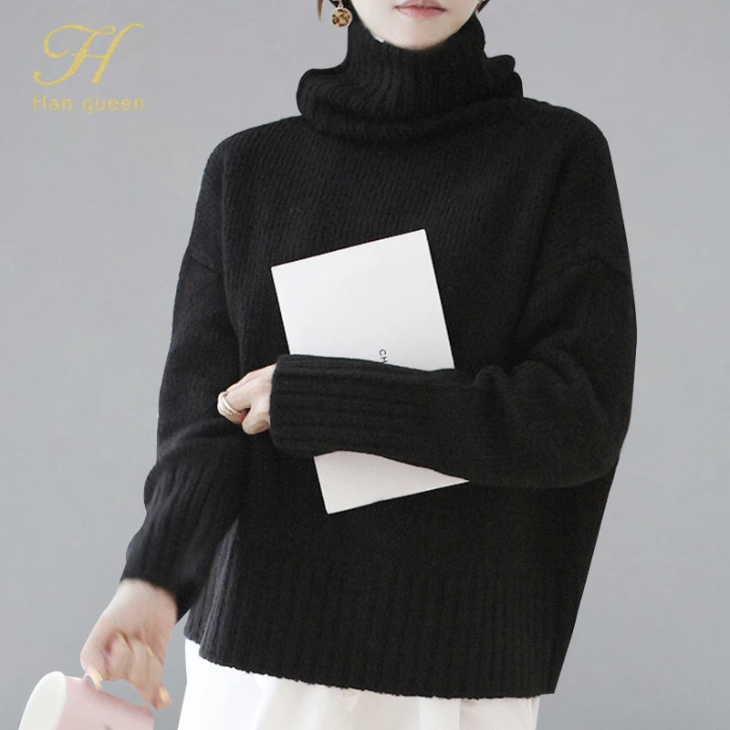H Han Queen Womens Sweaters new 2019 Autumn Winter Tops Turtleneck Sweater Women Thin Pullover Jumper Knitted Sweater
H Han Queen Womens Sweaters new 2019 Autumn Winter Tops Turtleneck Sweater Women Thin Pullover Jumper Knitted Sweater
