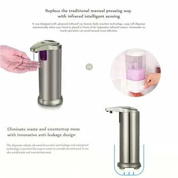 Soap Pump Stainless Steel 250ml Portable 250ML Bathroom Automatic Foam Soap Dispenser Shampoo Lotion Container Creative
Soap Pump Stainless Steel 250ml Portable 250ML Bathroom Automatic Foam Soap Dispenser Shampoo Lotion Container Creative