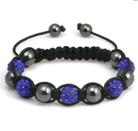 rtg4r3ft Fashion10mm Blue disco ball Beads Bracelet Jewelry For Men crystal | Украшения и аксессуары