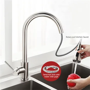TTLIFE Pull-Out Spout Faucet Sink Tap 360 Degrees Rotating Kitchen Faucet with Two Buttons Kitchen Sink Accessories
TTLIFE Pull-Out Spout Faucet Sink Tap 360 Degrees Rotating Kitchen Faucet with Two Buttons Kitchen Sink Accessories