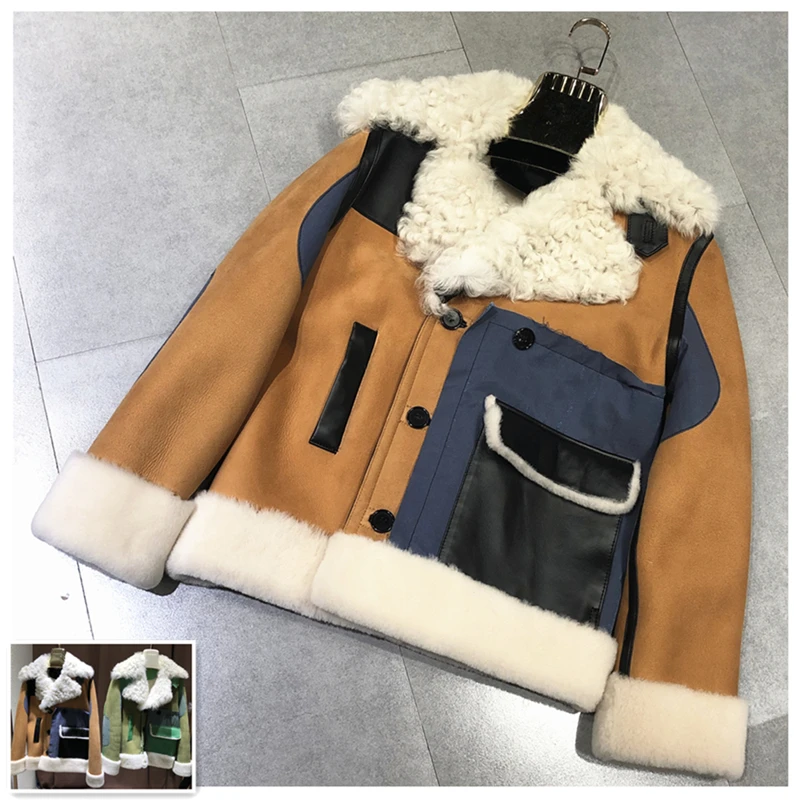Women Real Fur Shearling Coat Genuine Sheep Leather Long Sleeves Jacket Lady's Outerwear Fall Winter Warm Overcoat
Women Real Fur Shearling Coat Genuine Sheep Leather Long Sleeves Jacket Lady's Outerwear Fall Winter Warm Overcoat