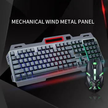 Computer Game Wired Keyboard Mouse Set Metal Sense Luminous Keyboard Professional Wired Gaming Mouse and keyboard for PC Laptop
Computer Game Wired Keyboard Mouse Set Metal Sense Luminous Keyboard Professional Wired Gaming Mouse and keyboard for PC Laptop
