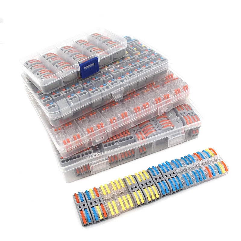 Wire Conector Set Box 222-212 222-413 Terminal Blocks Mini Fast Universal Wiring Electrical Cable Connector Light Lamp Conectors
Wire Conector Set Box 222-212 222-413 Terminal Blocks Mini Fast Universal Wiring Electrical Cable Connector Light Lamp Conectors