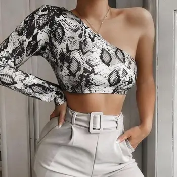 Hirigin Sexy Tank Top 2019 New Fashion Women One Shoulder Crop Top Push up Snake Print Clothes Ladies Clubwear Clothing
Hirigin Sexy Tank Top 2019 New Fashion Women One Shoulder Crop Top Push up Snake Print Clothes Ladies Clubwear Clothing