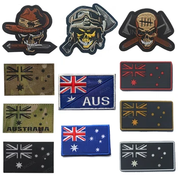 Australia Flag Embroidered Patches Tactical Military Morale Patch Appliques Reflective Australian Flags Skull Embroidery Badges
Australia Flag Embroidered Patches Tactical Military Morale Patch Appliques Reflective Australian Flags Skull Embroidery Badges