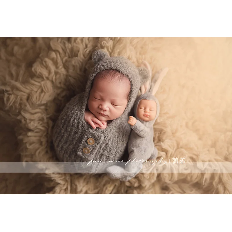 Детский реквизит для фотосъемки новорожденных ручная вязка шерстяной Круглый