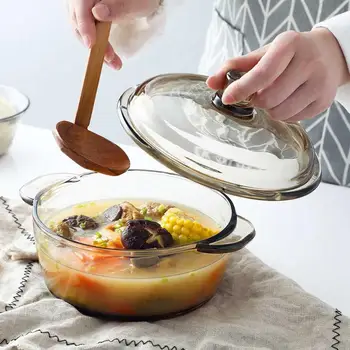 1L Transparent Glass Mixing Bowl Household Tableware Student Instant Noodle Soup Bowl Dessert Fruit Bowl with Lid Handle
1L Transparent Glass Mixing Bowl Household Tableware Student Instant Noodle Soup Bowl Dessert Fruit Bowl with Lid Handle