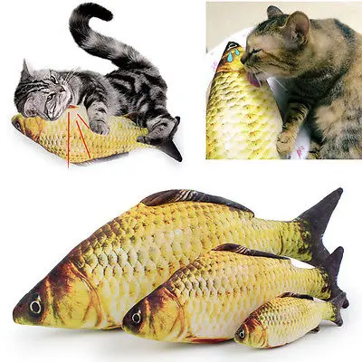 2020 Newest Hot 1PCS Grass Carp Fish Shape Pet Kitten Interactive Cats Chewing Toys Play Fun Toy