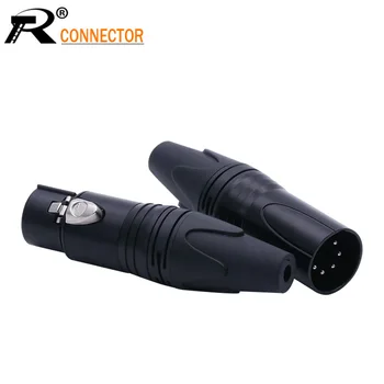 2pcs Copper 5pin XLR connector speaker CONVERTER male and female microphone plug colour mic connector
2pcs Copper 5pin XLR connector speaker CONVERTER male and female microphone plug colour mic connector