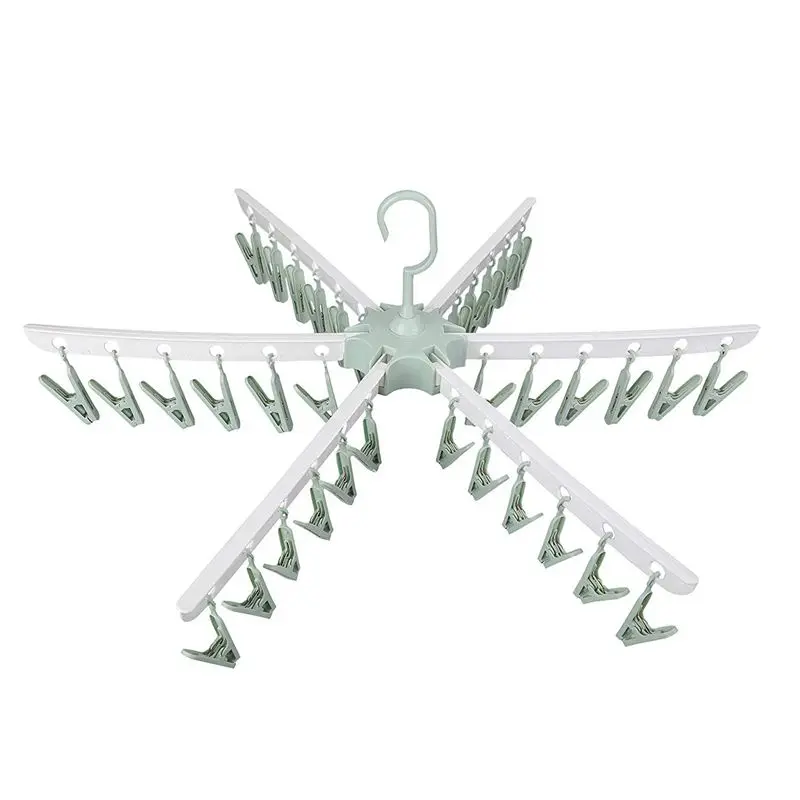 Swivel Hook Plastic 36 Pegs Drying Rack Clothes Hanger for Underwear Socks Gloves (Green)
Swivel Hook Plastic 36 Pegs Drying Rack Clothes Hanger for Underwear Socks Gloves (Green)