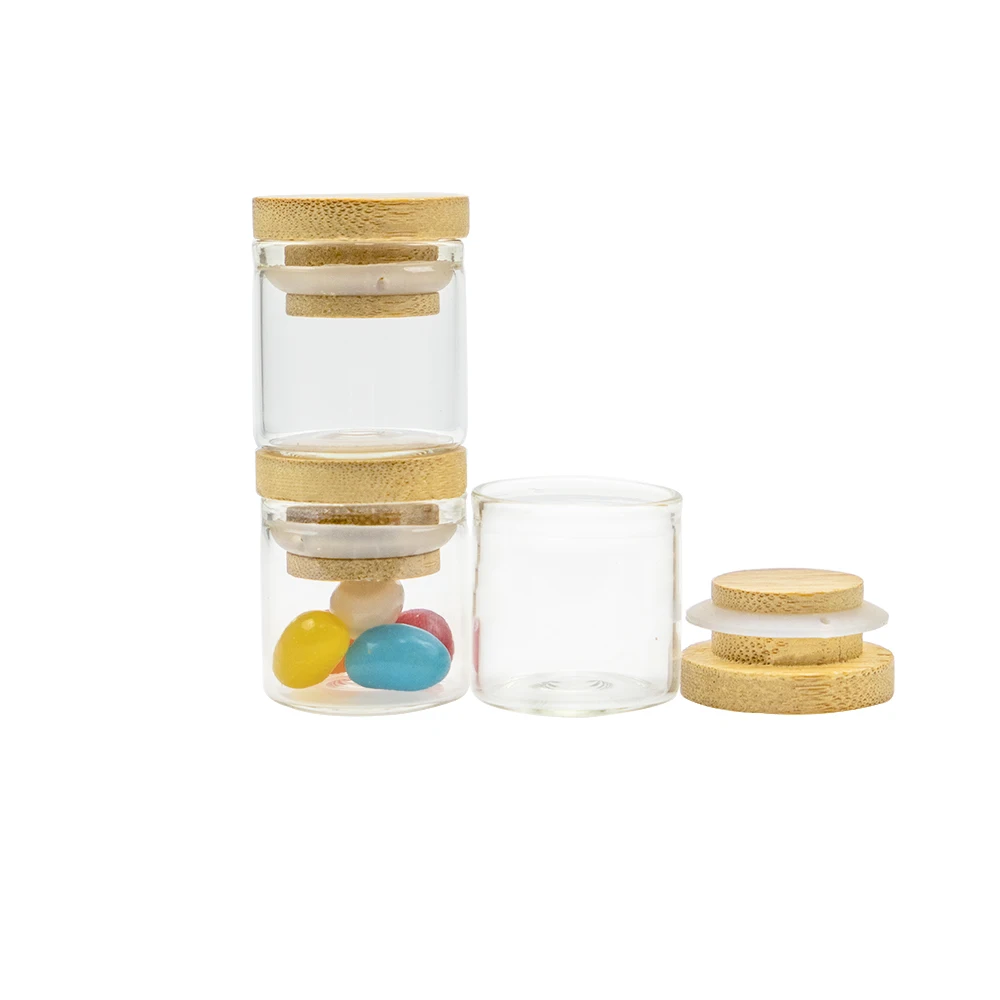 5Pcs 10ml Transparent Glass Vials with Bamboo Wood Rubber Cover Home Furnishing Decoration Gifts Crafts Refillable Bottling
5Pcs 10ml Transparent Glass Vials with Bamboo Wood Rubber Cover Home Furnishing Decoration Gifts Crafts Refillable Bottling