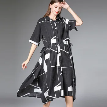 LANMREM 2020 New Spring And Summer Turn-down Collar Short Sleeves Printed Single Breasted Shirt Dress Female Vestido WL13701XXXL
LANMREM 2020 New Spring And Summer Turn-down Collar Short Sleeves Printed Single Breasted Shirt Dress Female Vestido WL13701XXXL