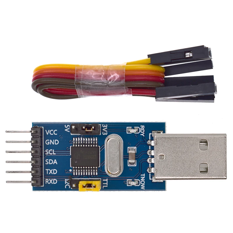 Модуль 2 в 1 CH341T V3 3 В 5 USB К I2C IIC UART к TTL однокристальный последовательный порт