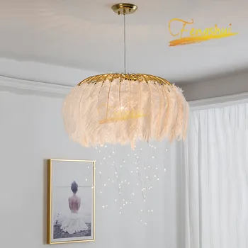 Modern LED Feather Pendant Lamp Lighting Nordic Romantic Warm Firefly Pendant Lights Bedroom Princess Room Hotel Loft Lamps
Modern LED Feather Pendant Lamp Lighting Nordic Romantic Warm Firefly Pendant Lights Bedroom Princess Room Hotel Loft Lamps