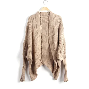 Korean Style Thick Knit Sweaters Bat Sleeve Loose Shawl Female Autumn And Winter Thick Women Cardigan Shellfish Supply 18604
Korean Style Thick Knit Sweaters Bat Sleeve Loose Shawl Female Autumn And Winter Thick Women Cardigan Shellfish Supply 18604