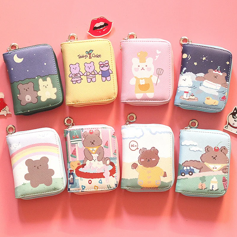 Mini Bear PU Leather Woman Wallet Cute Students Wallets Korean Style Woman Redit Card Holders Chic Female Coin Purse 
Mini Bear PU Leather Woman Wallet Cute Students Wallets Korean Style Woman Redit Card Holders Chic Female Coin Purse