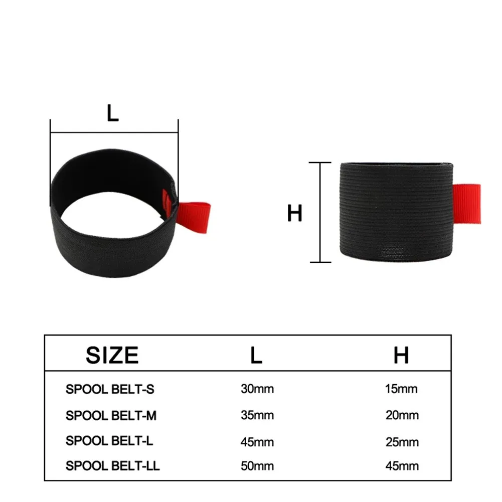 Elastyczny pas ochronny na kołowrotek wędkarski - zestaw 4 sztuk (S/M/L/LL) - akcesorium do narzędzi wędkarskich - Wianko - 9