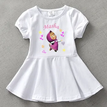 Girls Party Dress Children Masha & Bear Cartoon fall Leisure O-Neck Short Sleeve Dress Baby Girls kids Clothes dress for girl
Girls Party Dress Children Masha & Bear Cartoon fall Leisure O-Neck Short Sleeve Dress Baby Girls kids Clothes dress for girl