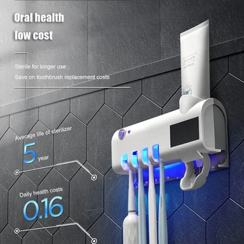 Solar Energy Smart Ultraviolet Sterilization Toothbrush Sterilizer Hole-Free Wall-Mounted Shelf Automatic Toothpaste Dispenser
Solar Energy Smart Ultraviolet Sterilization Toothbrush Sterilizer Hole-Free Wall-Mounted Shelf Automatic Toothpaste Dispenser