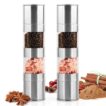 2 in 1 Seasoning Grinder Manual Stainless Steel Pepper Grinder Salt & Pepper Mill Grinder Kitchen Tools Accessories for Cooking
2 in 1 Seasoning Grinder Manual Stainless Steel Pepper Grinder Salt & Pepper Mill Grinder Kitchen Tools Accessories for Cooking