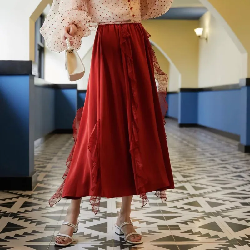 LANMREM 2019 New Pttern Fashion Trend A-line Elastic Waist Slim Temperament Wooden Ear Irregular Mid-length Women's Skirt AI914
LANMREM 2019 New Pttern Fashion Trend A-line Elastic Waist Slim Temperament Wooden Ear Irregular Mid-length Women's Skirt AI914