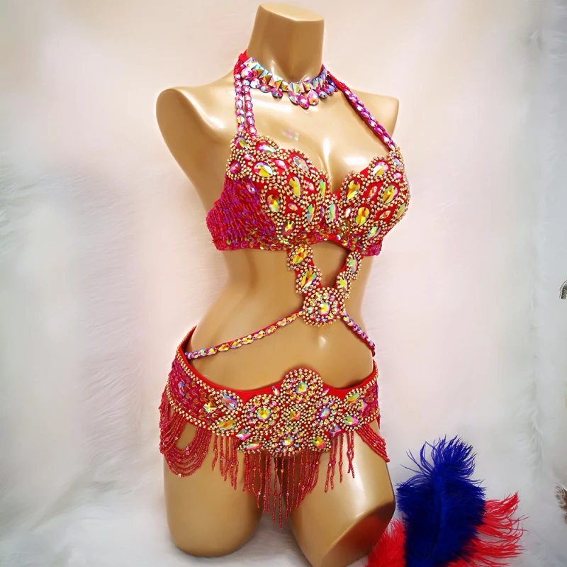 3 шт./комплект женский костюм для танца живота пояс и ожерелье|bellydance clothes|bellydancing