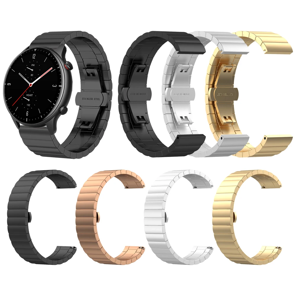 Metal Strap For Huami Amazfit GTR 2 2e Watch Band GTS 2 mini Wristband GTR 47mm Bip S Steel Bracelet Stratos 3 Replace Watchband
Metal Strap For Huami Amazfit GTR 2 2e Watch Band GTS 2 mini Wristband GTR 47mm Bip S Steel Bracelet Stratos 3 Replace Watchband