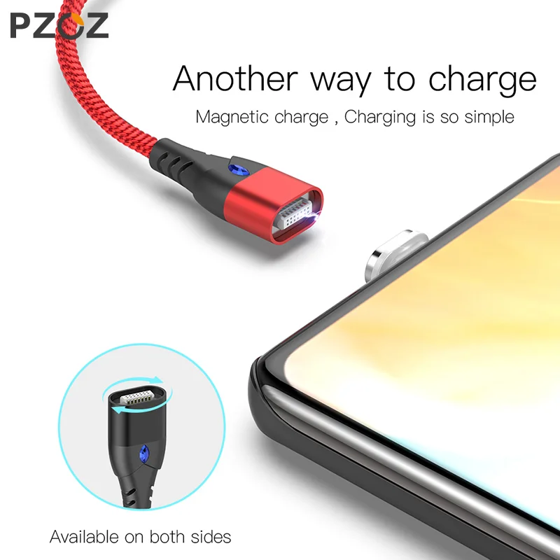 PZOZ 5A Магнитный кабель usb type c Micro Тип C супер быстрая зарядка телефона Microusb магнит
