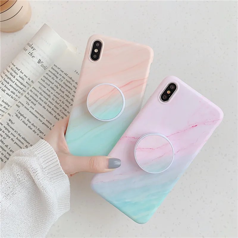 Luxury Gradient Marble Case For iphone XS Max XR X Soft Back Cover For iphone 7 plus 8 6s 6 Phone Cases With Cute Stand Holder
Luxury Gradient Marble Case For iphone XS Max XR X Soft Back Cover For iphone 7 plus 8 6s 6 Phone Cases With Cute Stand Holder