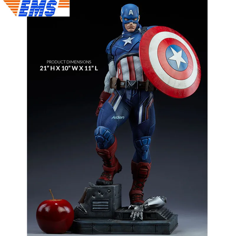 

21" SS 300524 Statue The Avengers Bust Superhero Full-Length Portrait Captain America PF Resin Action Model Toy BOX 53CM Z2191