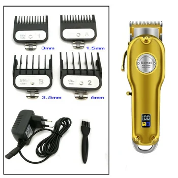 

KM-1986 Cordless Barber's Hair Clippers Low Noise Trimmer Grooming Kit Men Electric Shaver Beard Trimmer Razor