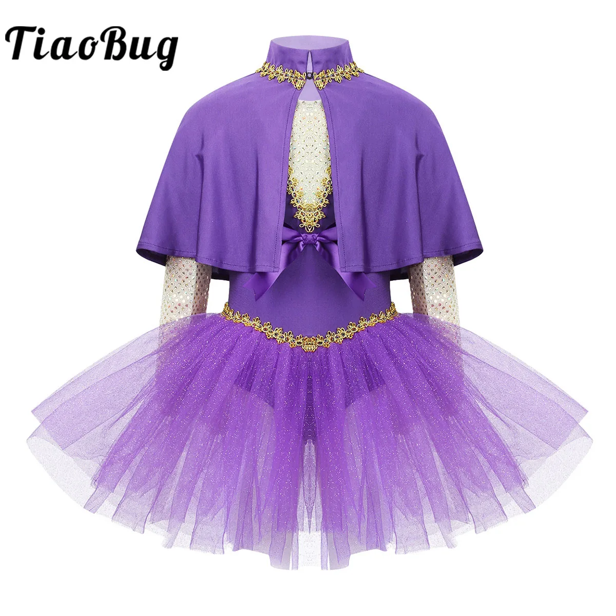 Kids Girls Dance Show Costume Halloween Cosplay Showman Fancy Dress up Trapeze Ruffle Leotard Outfit Cape Top with Ballet Tutu
Kids Girls Dance Show Costume Halloween Cosplay Showman Fancy Dress up Trapeze Ruffle Leotard Outfit Cape Top with Ballet Tutu
