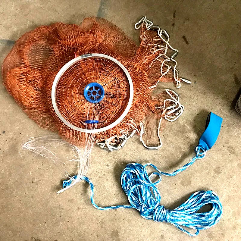 Fool Net Casting American-Style Seine Fishnet Catch Fishnet Hand Net Cast Net Fishnet Net Spin Fishing Gear Tire
