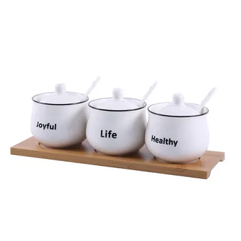 Three-piece Ceramic Seasoning Jar Set Seasoning Box Home Creative Black Line Seasoning Bottle Ceramic Kitchen Salt and Pepper
Three-piece Ceramic Seasoning Jar Set Seasoning Box Home Creative Black Line Seasoning Bottle Ceramic Kitchen Salt and Pepper