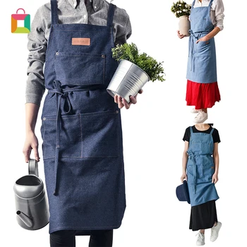 Cotton Denim Adjustable Bib Apron with 3 Pockets Cooking Kitchen Aprons Women Men Denim Jean Apron for Cafes Lounge Bars Bib 
Cotton Denim Adjustable Bib Apron with 3 Pockets Cooking Kitchen Aprons Women Men Denim Jean Apron for Cafes Lounge Bars Bib