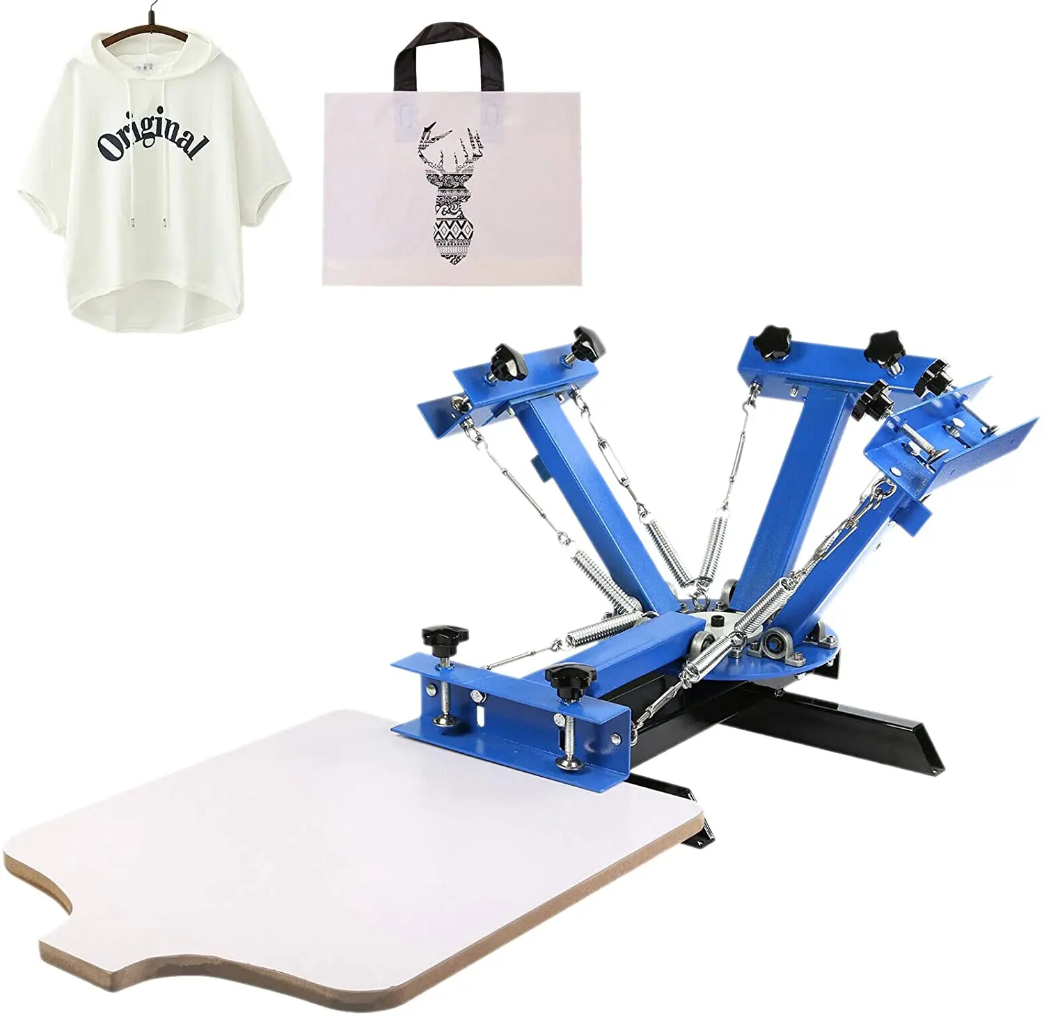 Screen Printing Machine 4 Color 1 Station Screen Printing Press 21.7X 17.7 Inch For T-Shirt DIY Printing
Screen Printing Machine 4 Color 1 Station Screen Printing Press 21.7X 17.7 Inch For T-Shirt DIY Printing