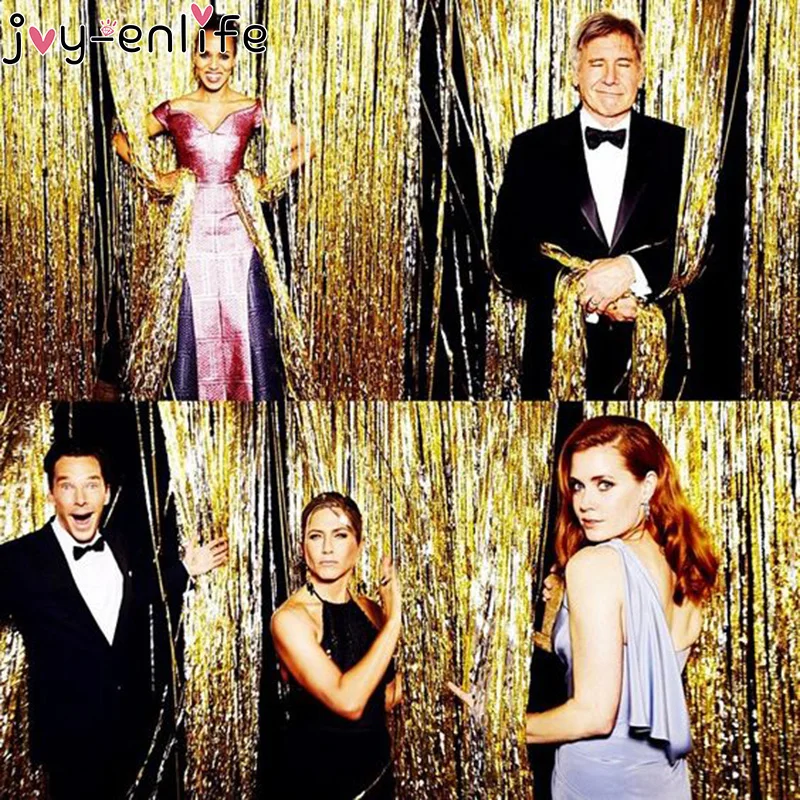 Joy-Enlife Gold/Silver Foil Fringe Curtain photo booth Tinsel String Shiny Shimmer Party Wedding Door Decoration Photobooth
Joy-Enlife Gold/Silver Foil Fringe Curtain photo booth Tinsel String Shiny Shimmer Party Wedding Door Decoration Photobooth