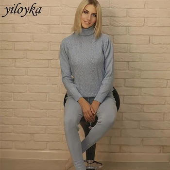 Winter Women Sweater Suits Knitted Pullovers Women's Sets Turtleneck Sweaters Tops+Pockets Long Pants warm 2PCS Suits and Sets
Winter Women Sweater Suits Knitted Pullovers Women's Sets Turtleneck Sweaters Tops+Pockets Long Pants warm 2PCS Suits and Sets