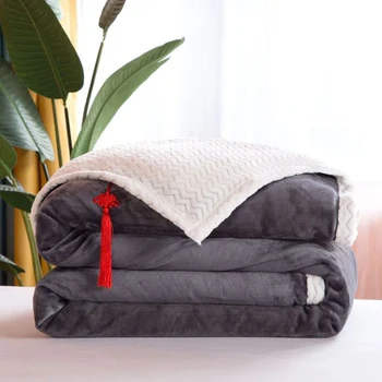 Solid Color Double-layer Blanket Thick Lamb Wool Blanket Flannel Bed Sheet Cover Blanket Bedspread for The Couch
Solid Color Double-layer Blanket Thick Lamb Wool Blanket Flannel Bed Sheet Cover Blanket Bedspread for The Couch