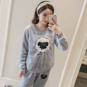 2020 Winter Thick Warm Flannel Pajamas Sets For Women Long Sleeve Coral Velvet Pyjamas Girls Cute Cartoon Sleepwear Pijama Mujer
2020 Winter Thick Warm Flannel Pajamas Sets For Women Long Sleeve Coral Velvet Pyjamas Girls Cute Cartoon Sleepwear Pijama Mujer