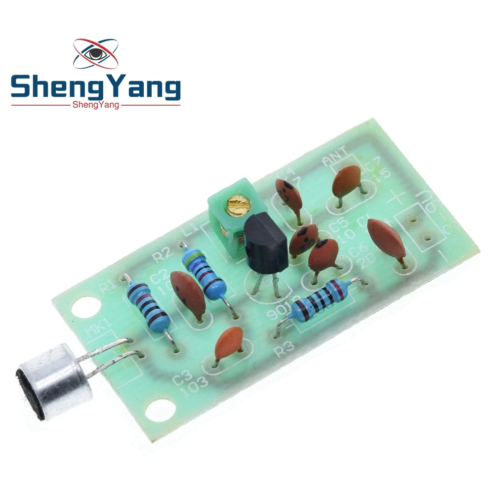 ShengYang 1PCS FM Transmitter Module Mini Wireless Microphone Ham Radio Frequency PCB Board 91-103MHz 3V-5V DC for DIY
ShengYang 1PCS FM Transmitter Module Mini Wireless Microphone Ham Radio Frequency PCB Board 91-103MHz 3V-5V DC for DIY