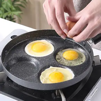 Omelet Pan Four-hole Non-stick No Oil For Eggs Ham PanCake Maker Frying Pans Creative No Oil-smoke Breakfast Grill Pan Cooking P 
Omelet Pan Four-hole Non-stick No Oil For Eggs Ham PanCake Maker Frying Pans Creative No Oil-smoke Breakfast Grill Pan Cooking P