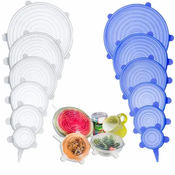 6Pcs Reusable Silicon Stretch Lids Universal lid Silicone Food Wrap Bowl Pot Silicone Cover Cooking Kitchen Accessories Stoppers
6Pcs Reusable Silicon Stretch Lids Universal lid Silicone Food Wrap Bowl Pot Silicone Cover Cooking Kitchen Accessories Stoppers